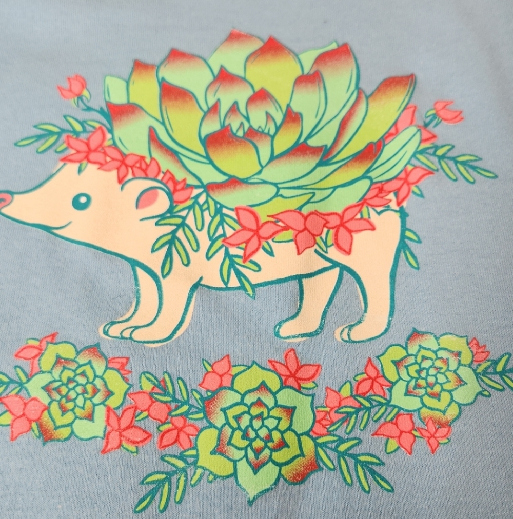 Unisex Blue Aardvark Short Sleeve T-Shirt - L